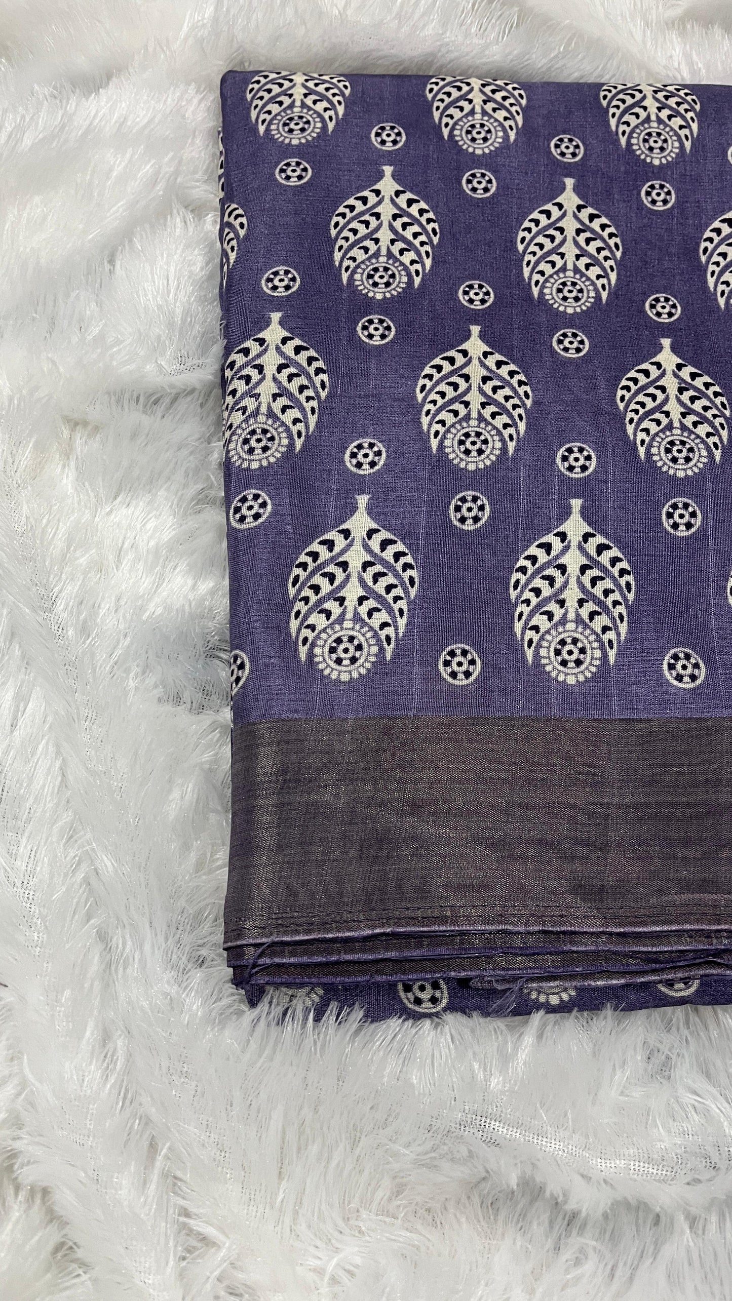 Indriya – Violet Handloom Silk Saree