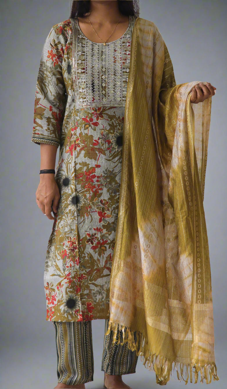 Olive Green 3 Piece Set