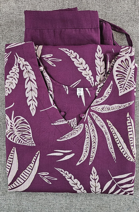 Burgundy Premium Sleeveless Cord Set