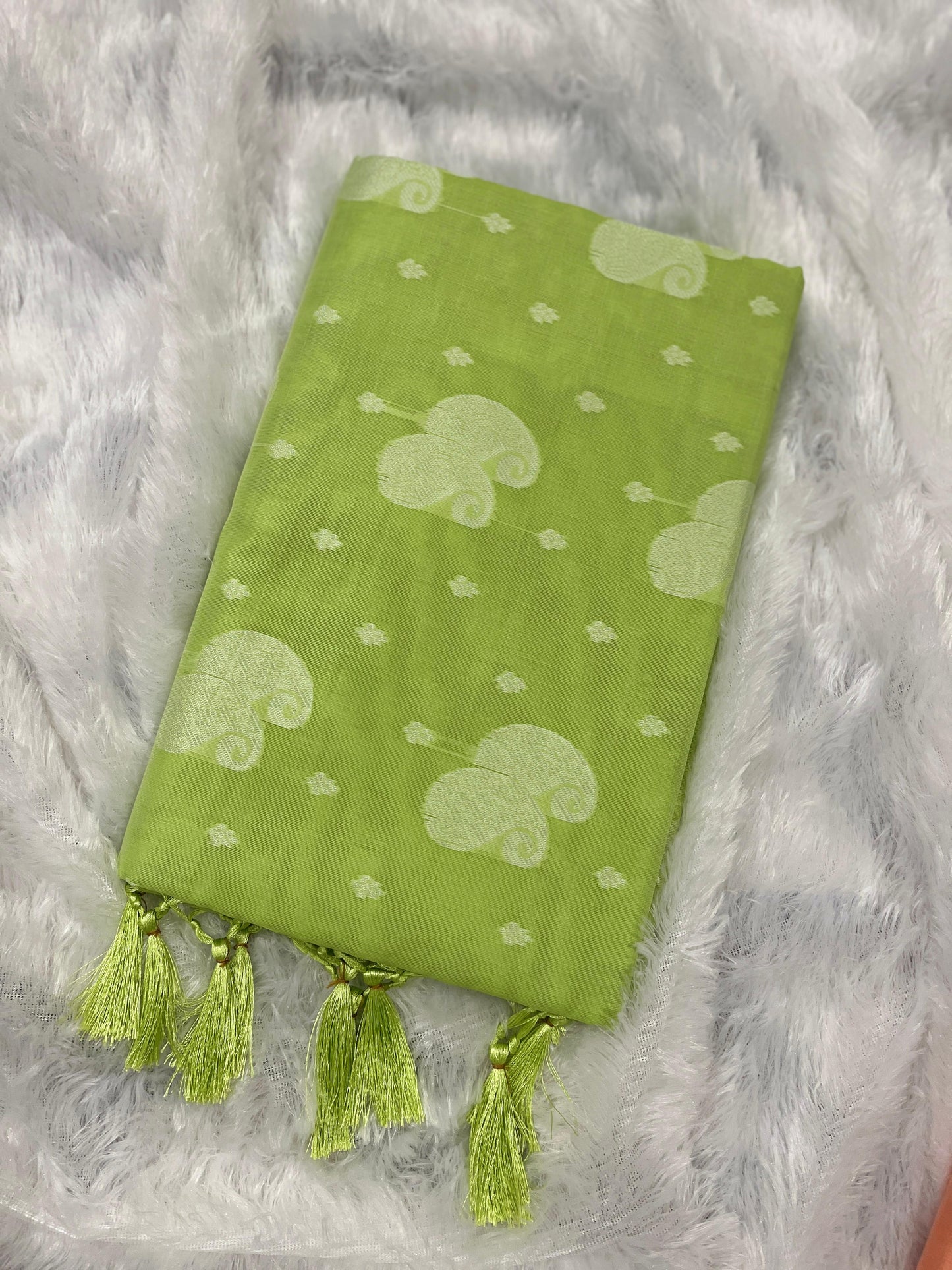 Aaromala – Pastel Green Handloom Saree