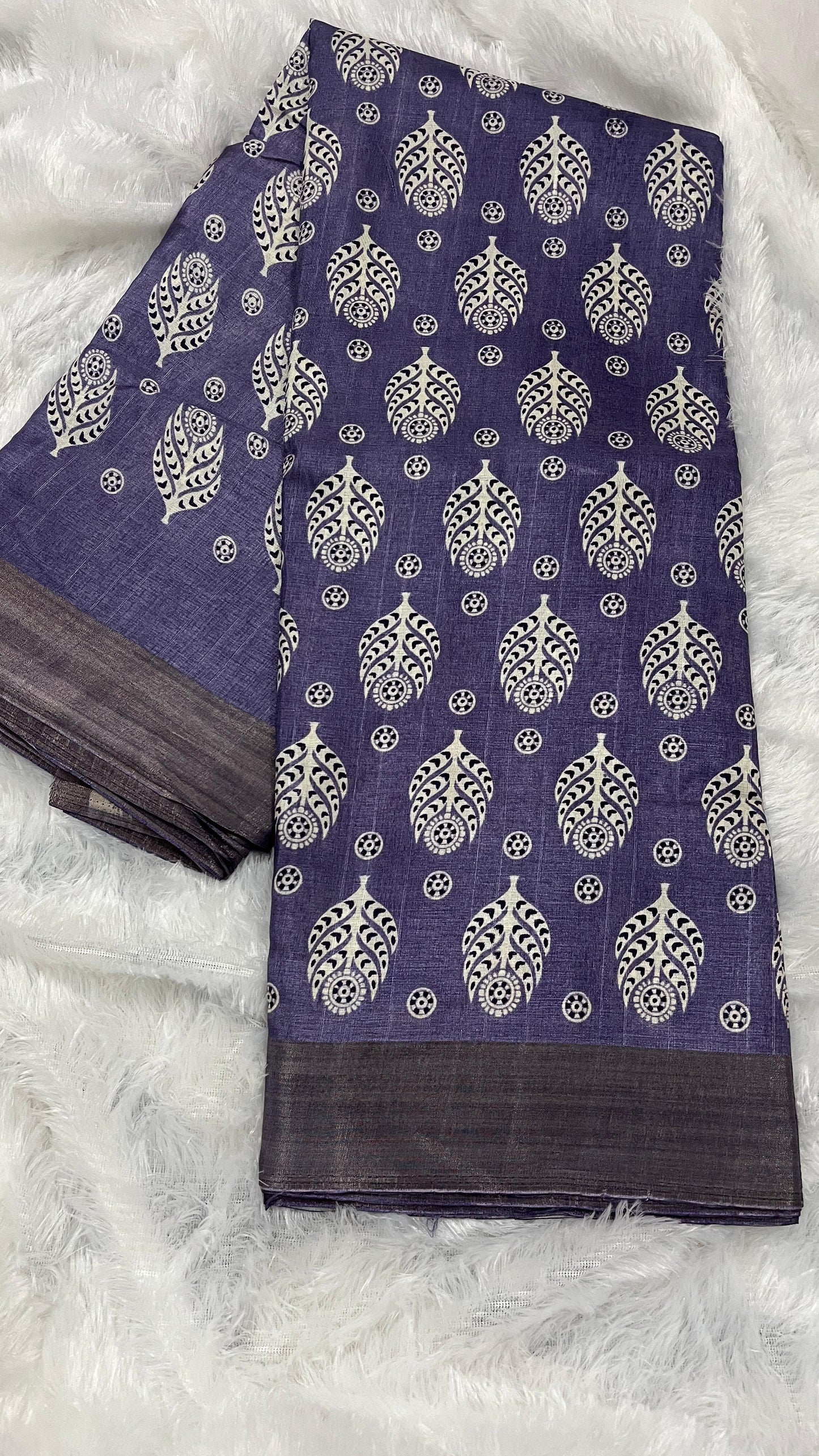 Indriya – Violet Handloom Silk Saree