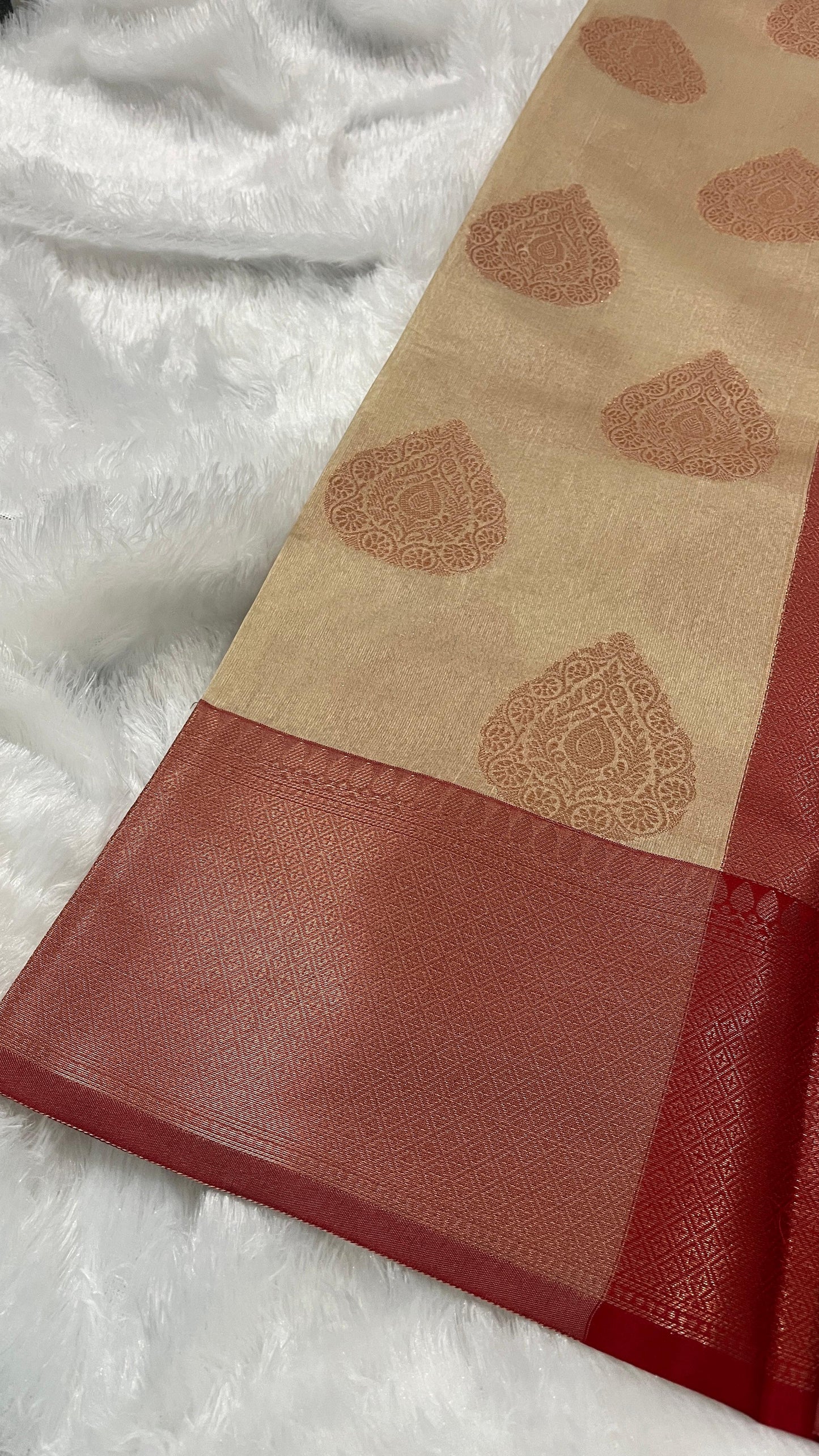 Peach Semi Silk Saree
