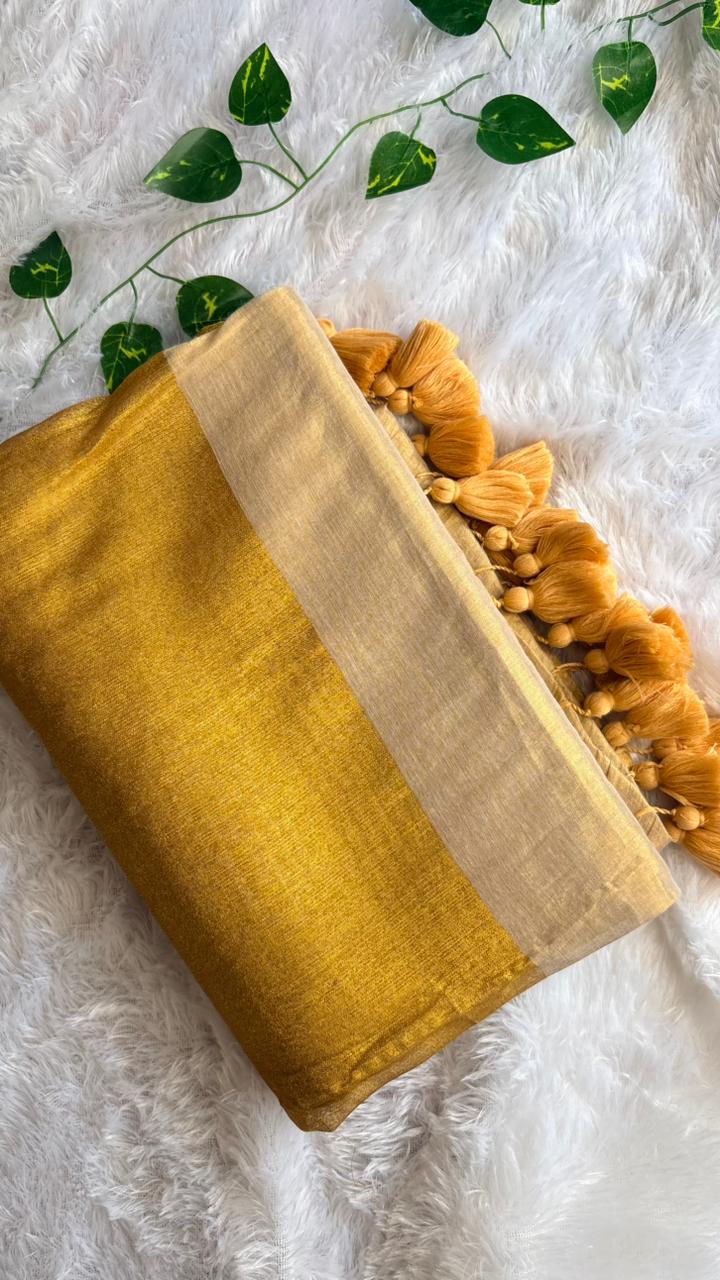 Golden Tissue Silk Saree